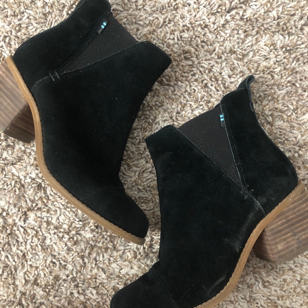 TOMS black booties